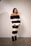 Off Shoulder Sweater Knitted maxi Dress